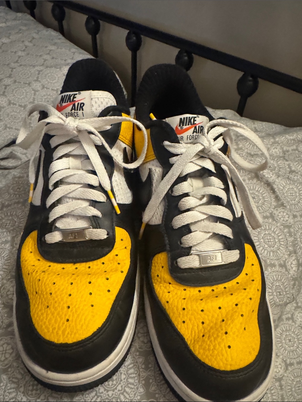 Nike Air Force 1 Low - Black & Yellow Men's Sneakers